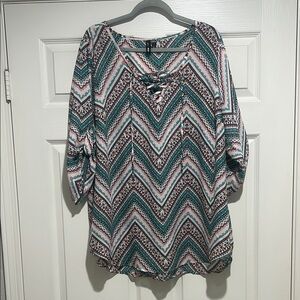 Chevron Patterned Women's Top